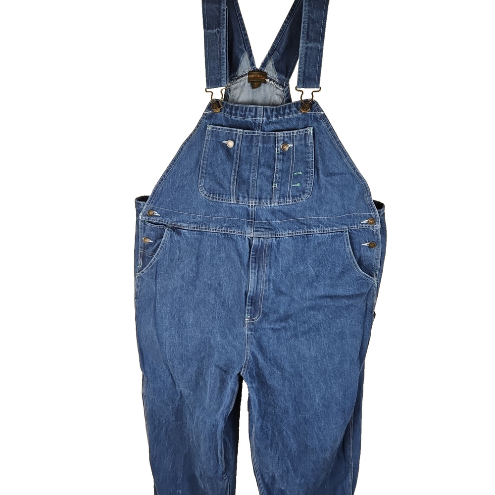 Boulder Creek Trading Company Bib Overalls SZ 46 Unhemmed 46/38 denim Farmer